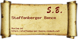 Staffenberger Bence névjegykártya