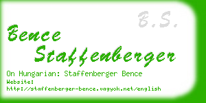 bence staffenberger business card